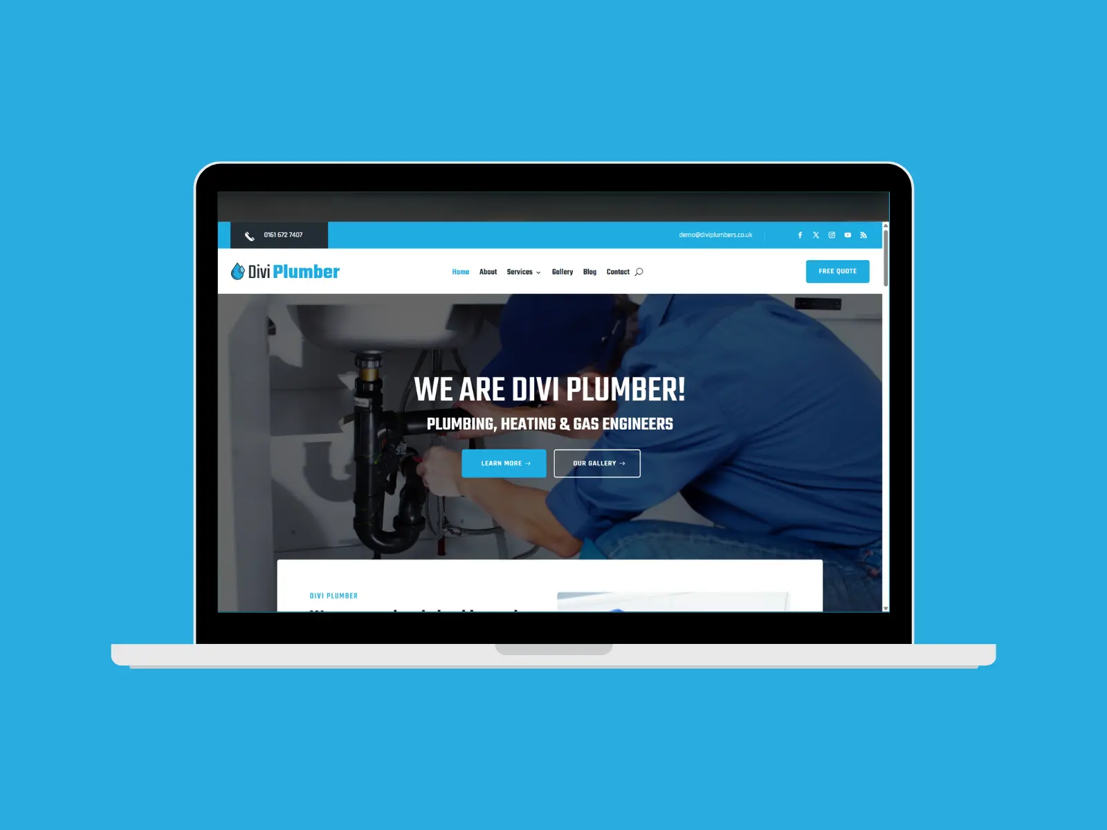 Sitio web demo plomeria